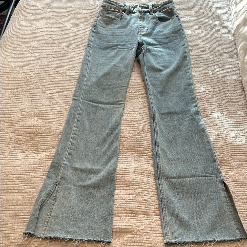 Motel Rocks Light Blue Flare Jeans